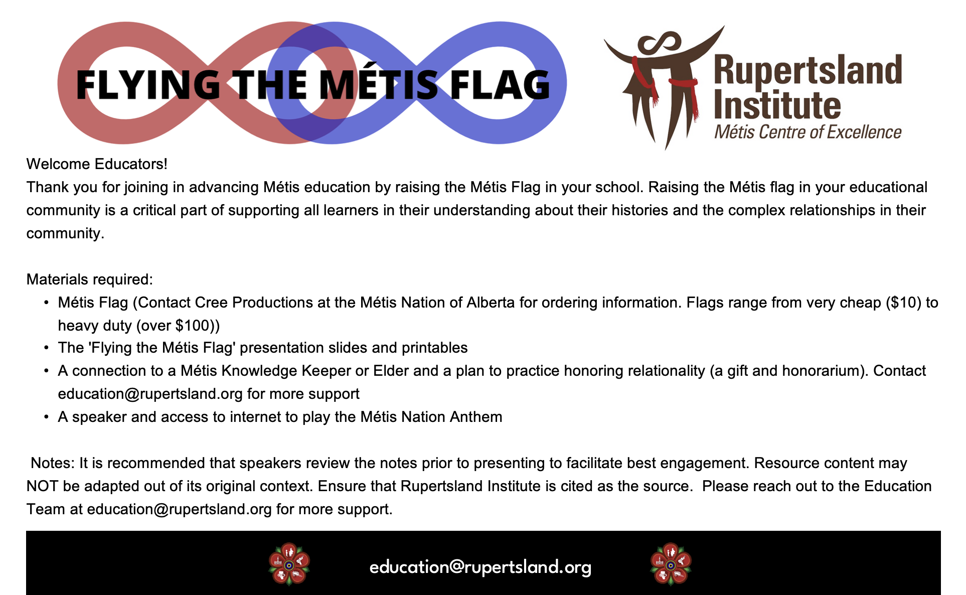 Flying the Métis Flag Slides