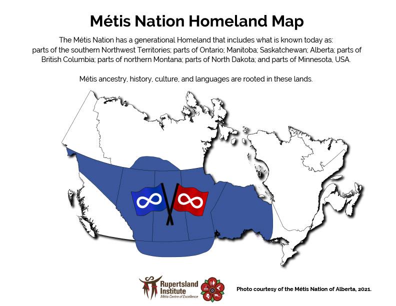 Métis Nation Homeland Map