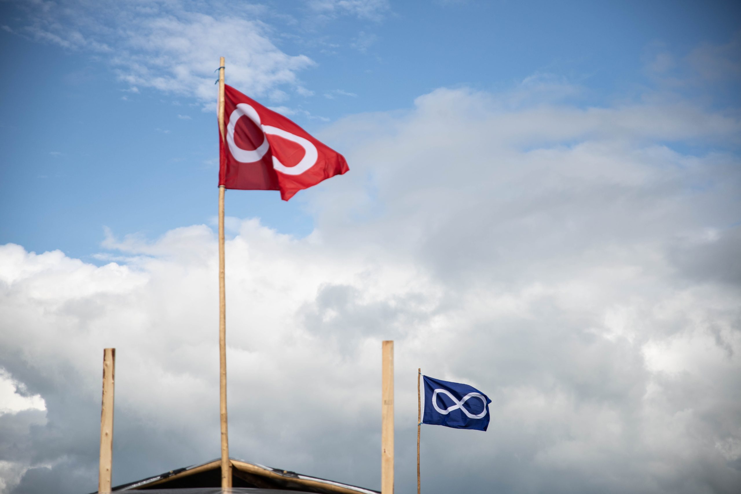 Flying the Métis Flag